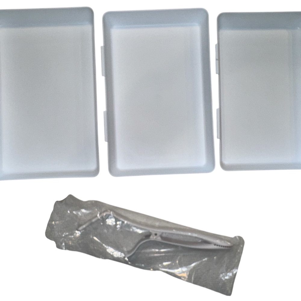 Pampered Chef Coating Trays (Set of 3) Plus Tool for Dipping